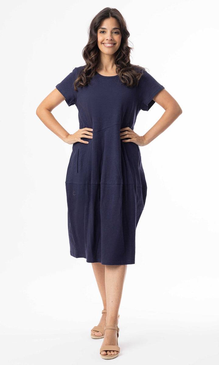 Short Sleeve Knit Bubble Dress