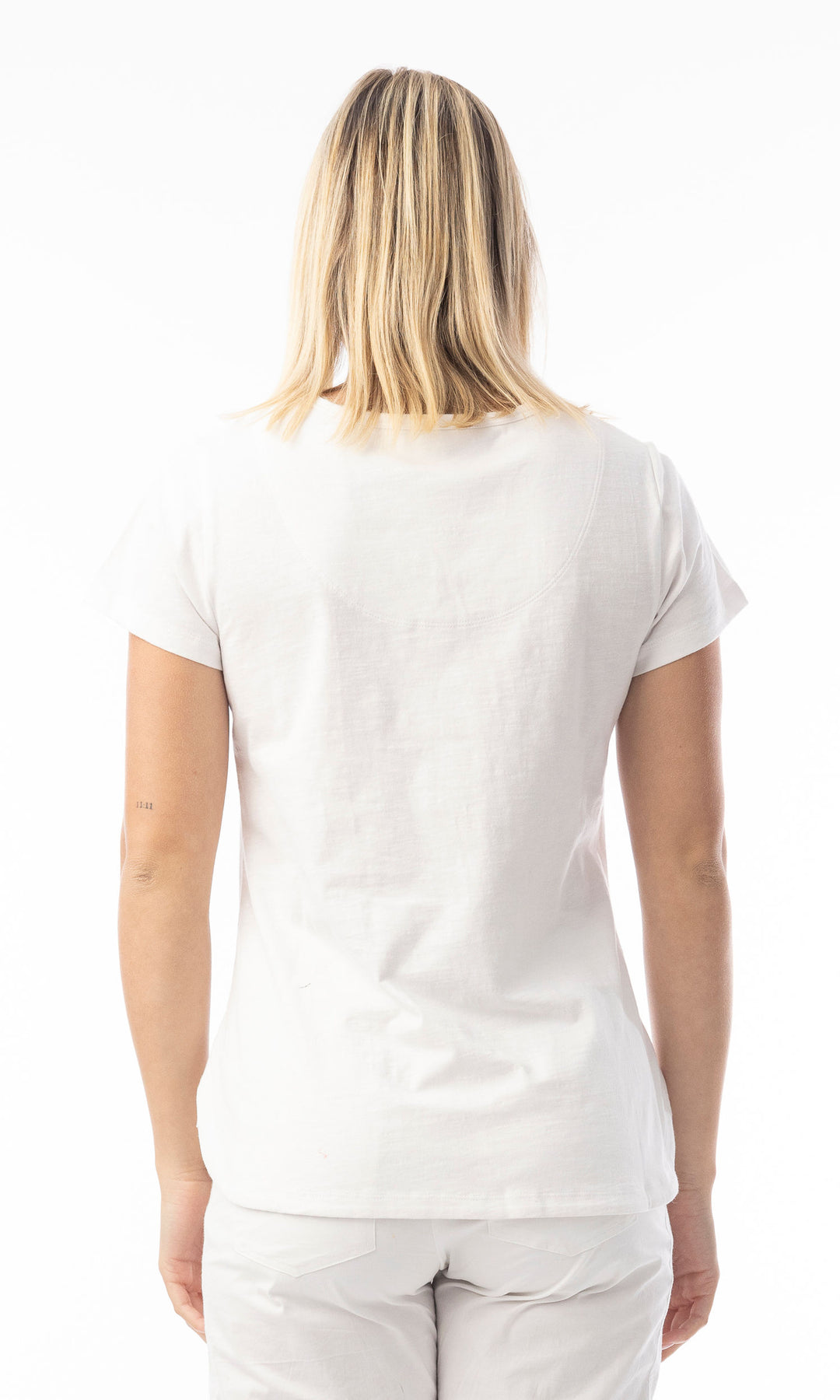 Classic V-Neck Knit Tee
