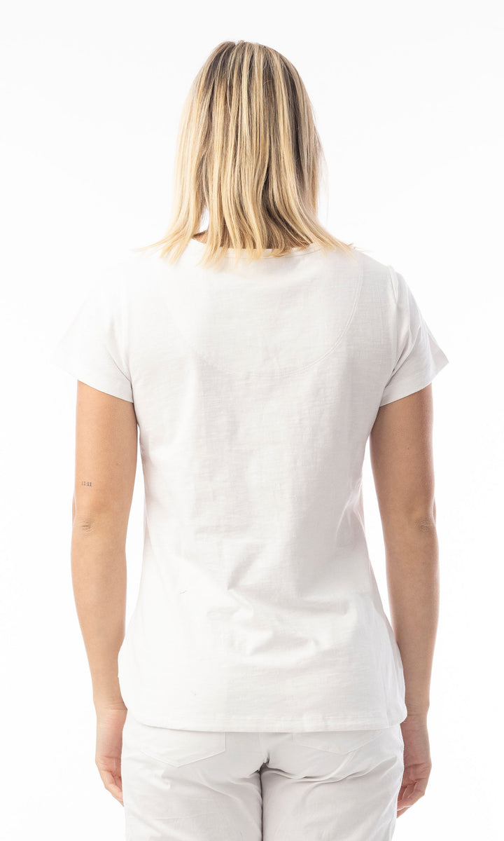 Classic V-Neck Knit Tee