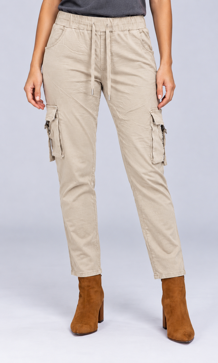 Multi-Pocket Tapered Cargo Pants