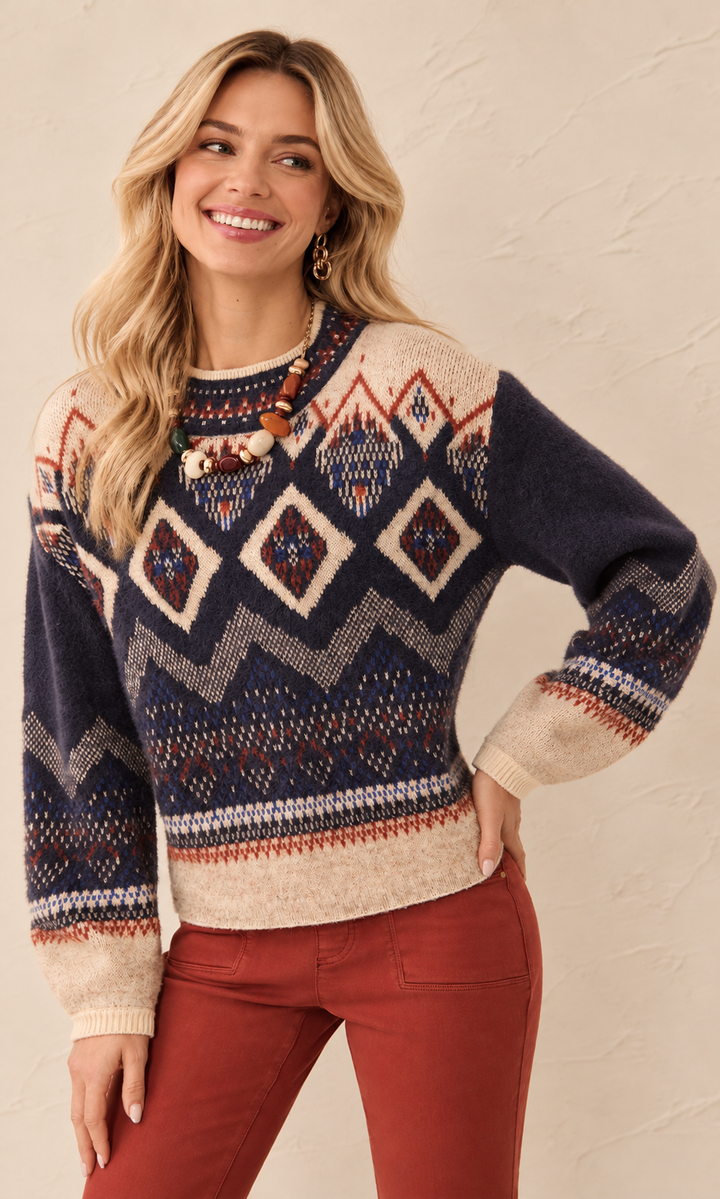 Geometric Yoke Sweater