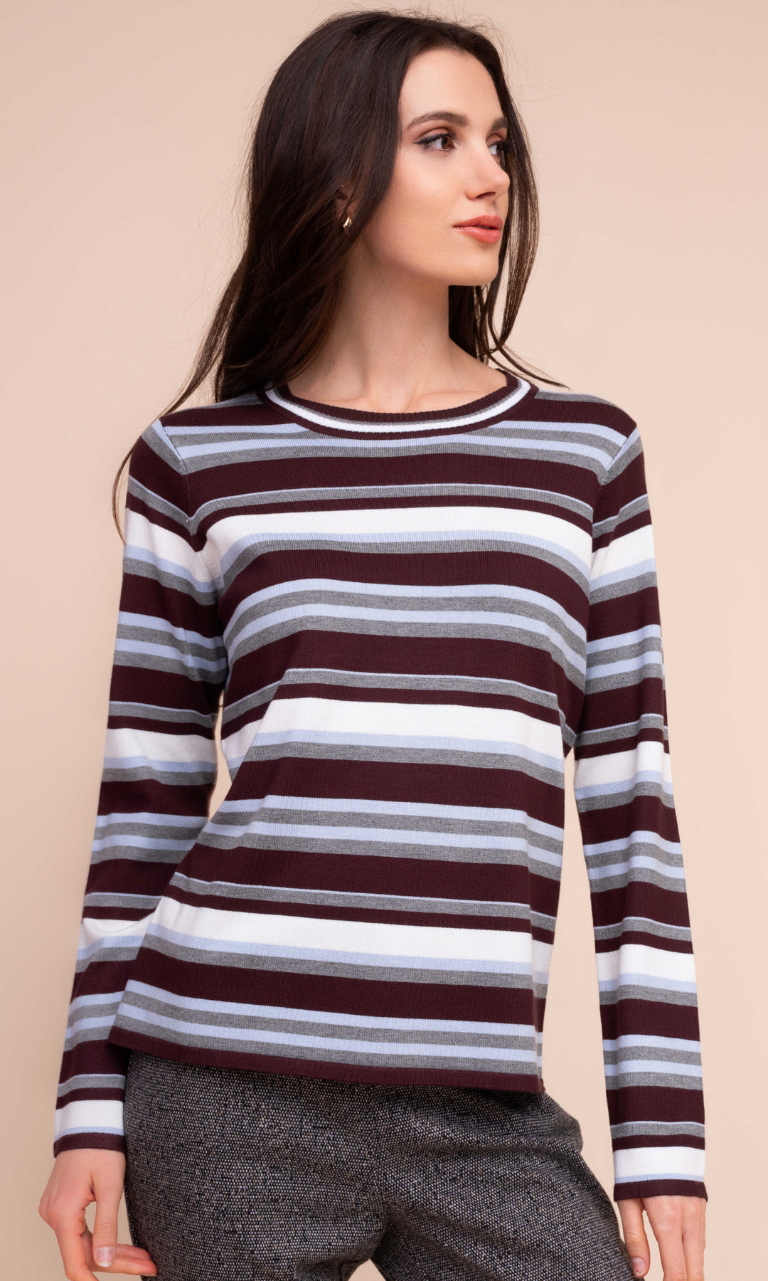 Parallel Lines Fine-Knit Sweater
