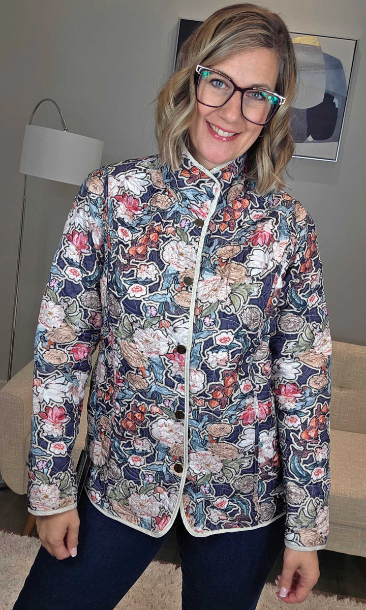 Reversible Quilted Floral Jacket