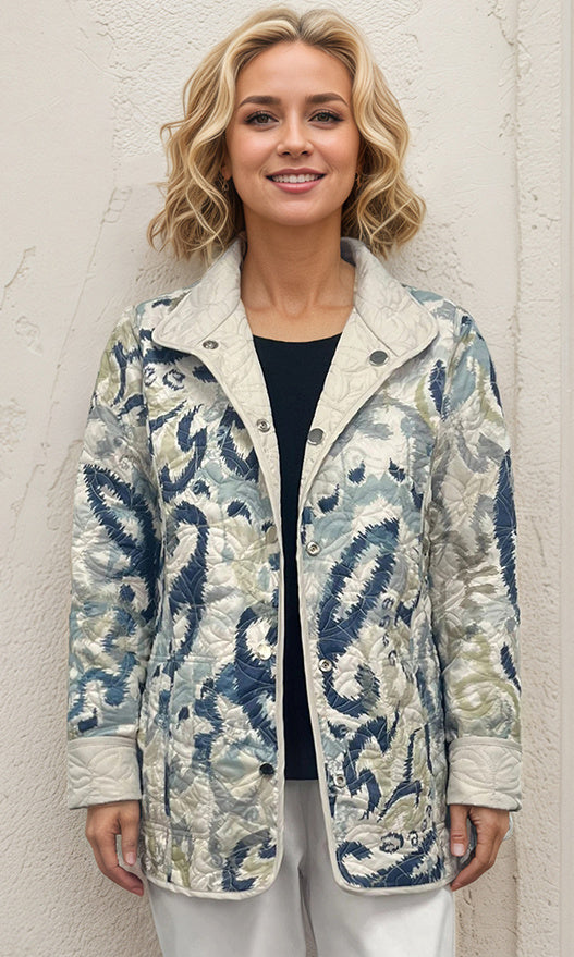 Reversible Quilted Snap Front Jacket