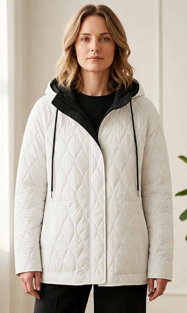 Reversible Hooded Quilted Jacket