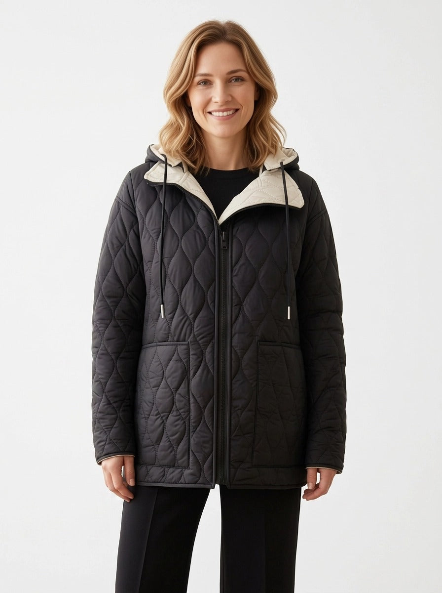 Reversible Hooded Quilted Jacket