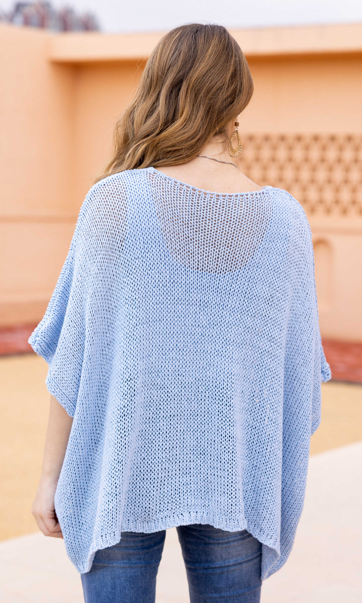 Mixed Stitch Oversized Knit Pullover