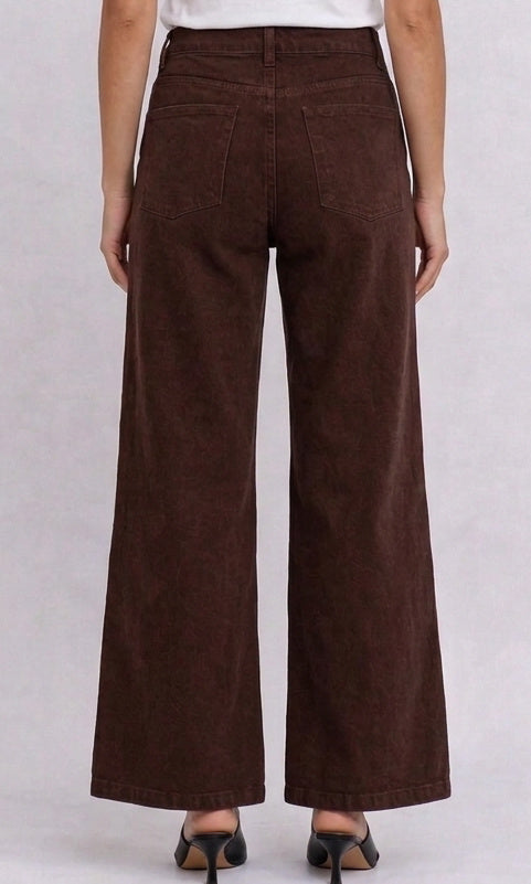 Patch-Pocket Wide-Leg Pant