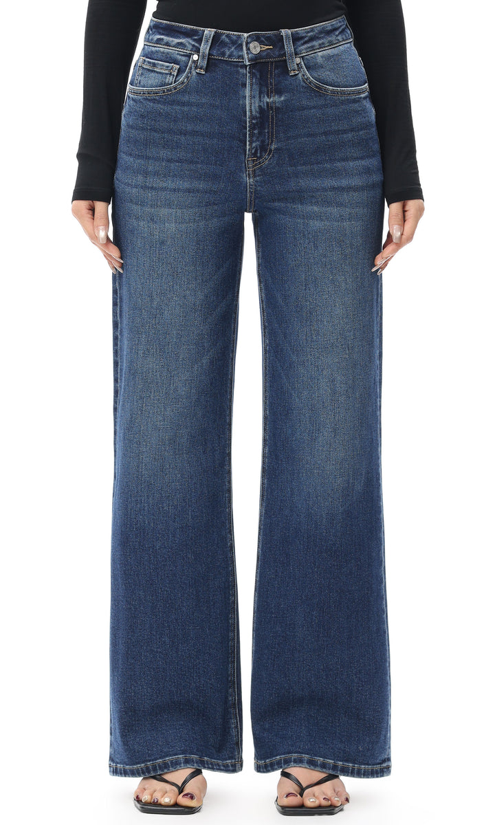 High-Rise Full-Length Wide-Leg Jeans