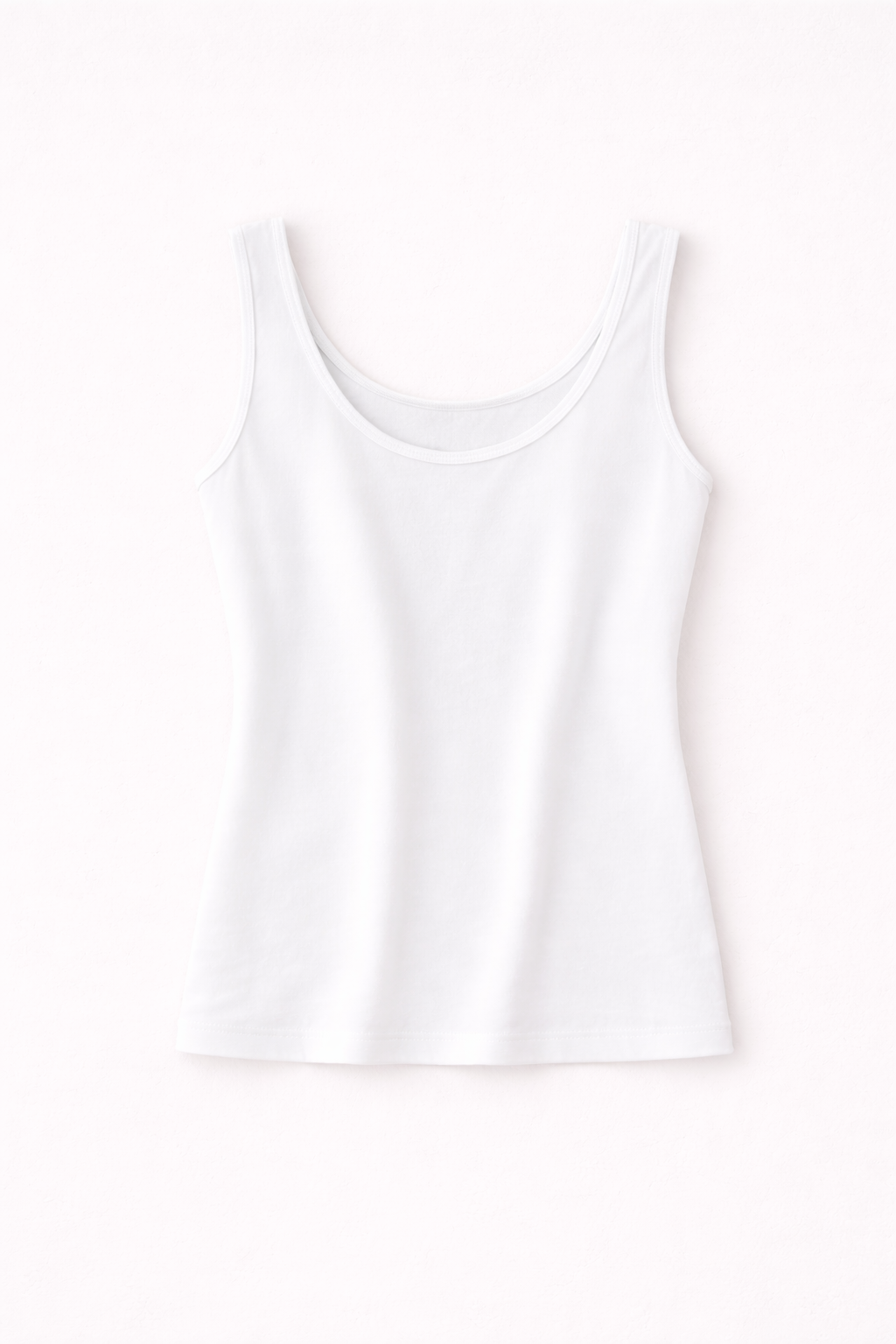 White tank top on a white background