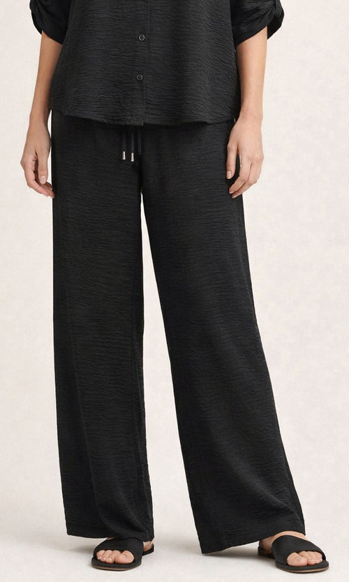 Textured Wide Leg Pants
