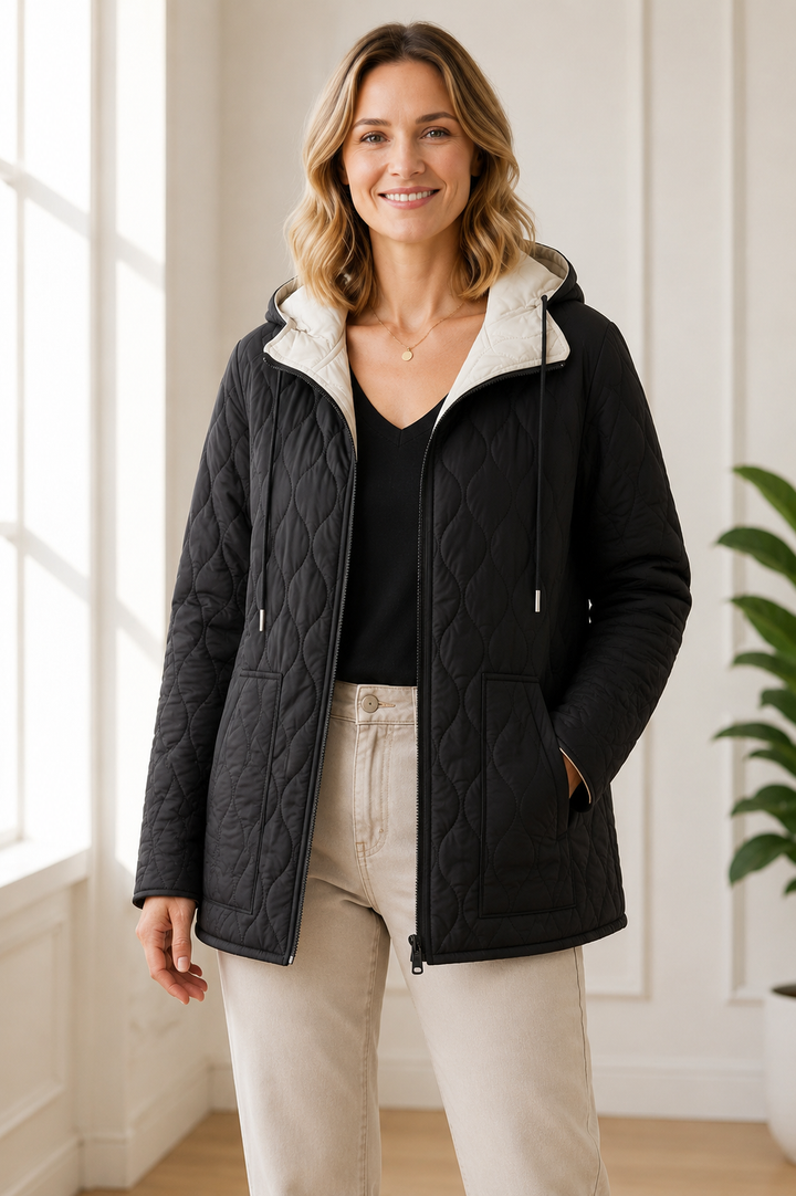 Reversible Hooded Quilted Jacket