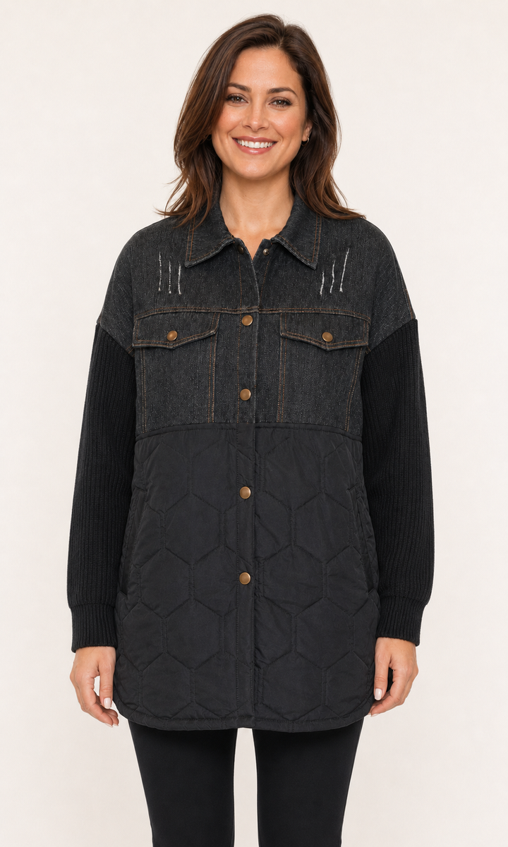 Mixed Media Quilted Jacket