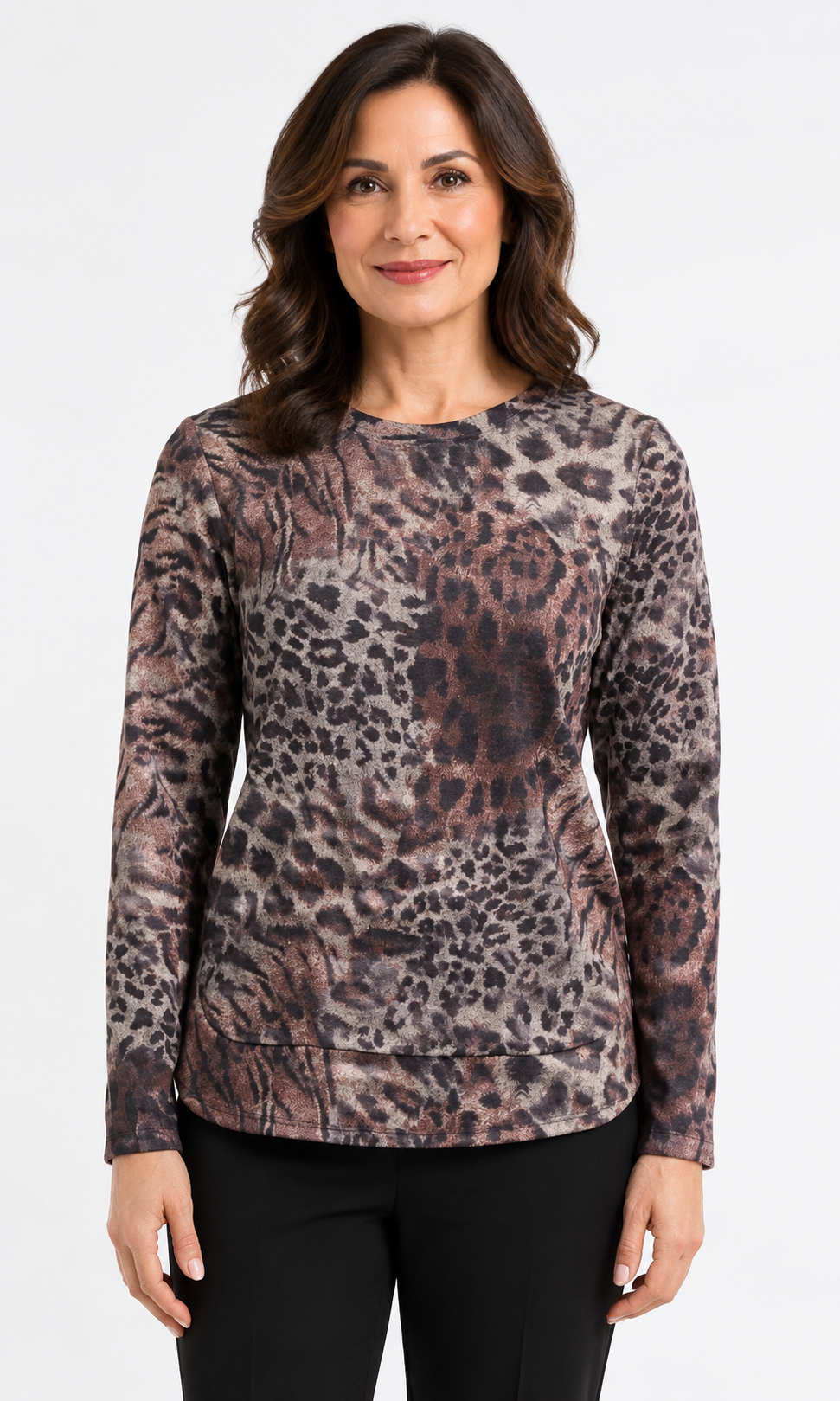 Untamed Layers Animal Print Top
