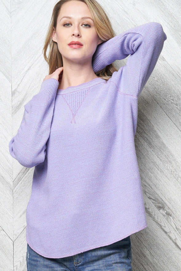 Curved Hem Sweatshirt