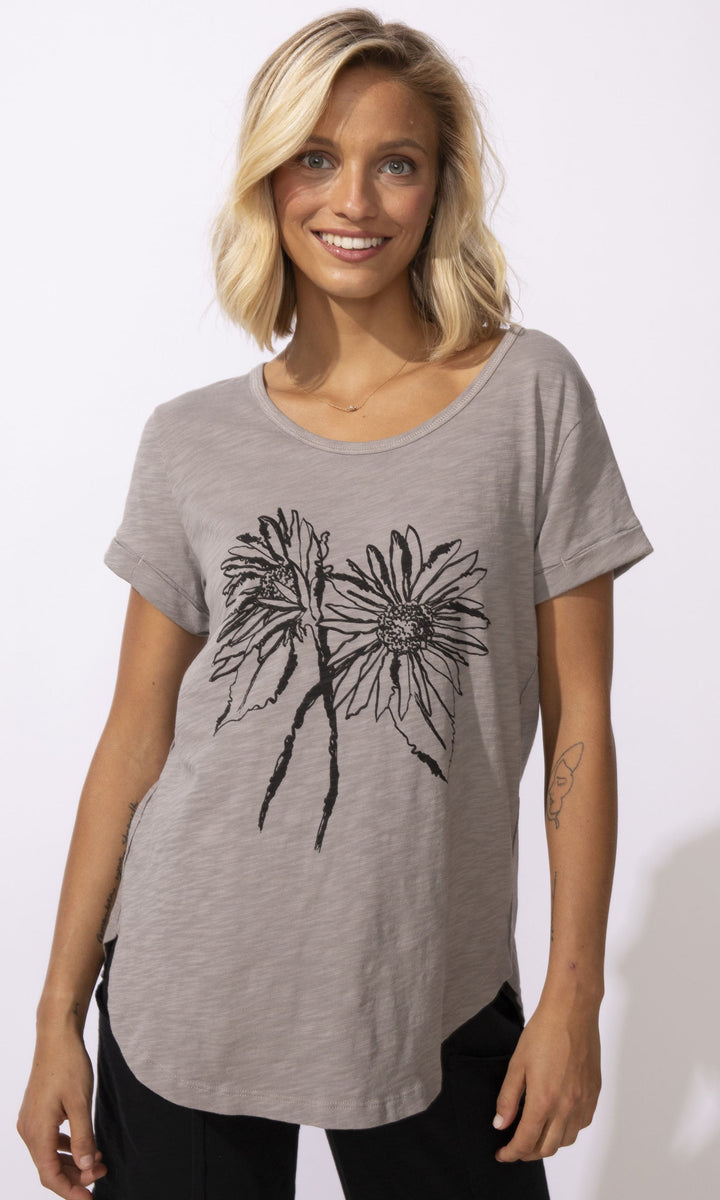 Sketch Floral Cotton Tee
