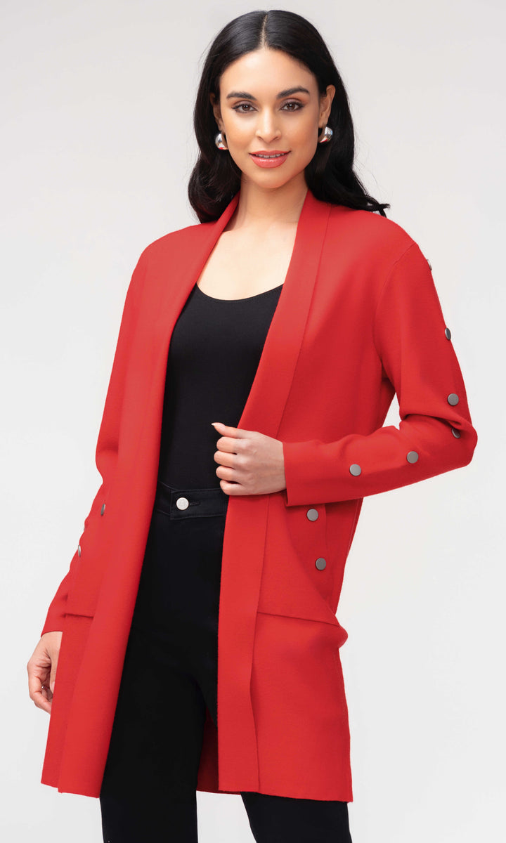 Button Detail Longline Cardigan