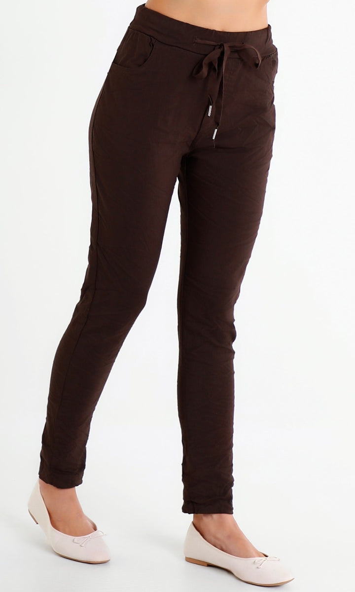 Drawstring Slim Leg Pants