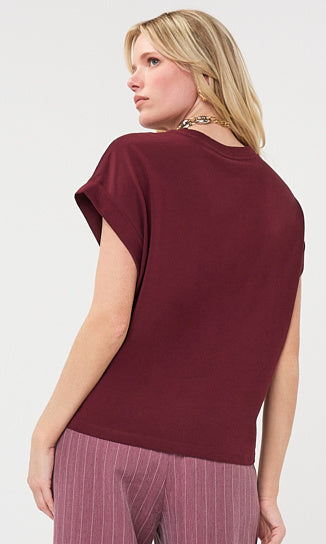 Satin Cap Sleeve Top