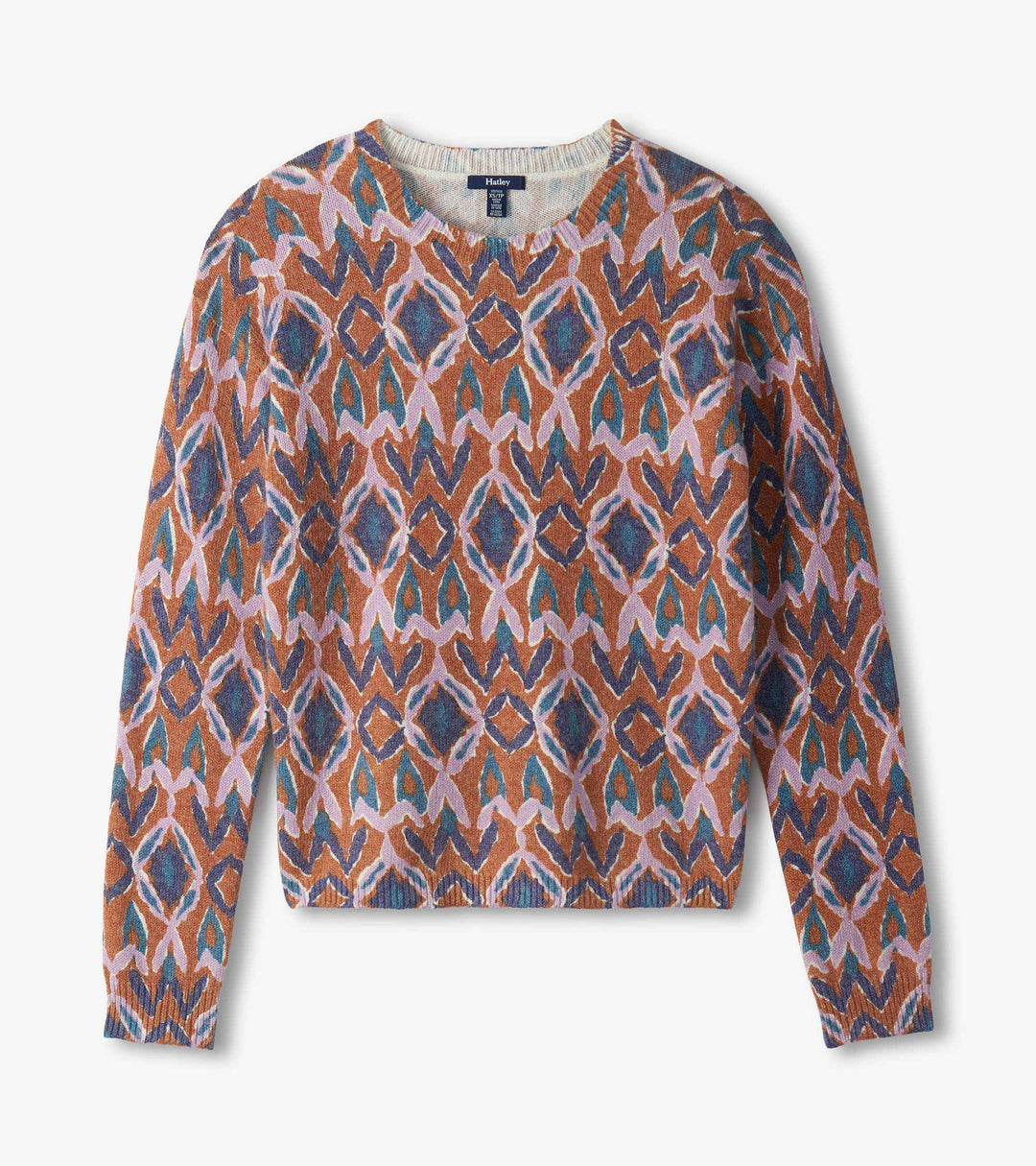 Geometric Print Cotton-Blend Sweater