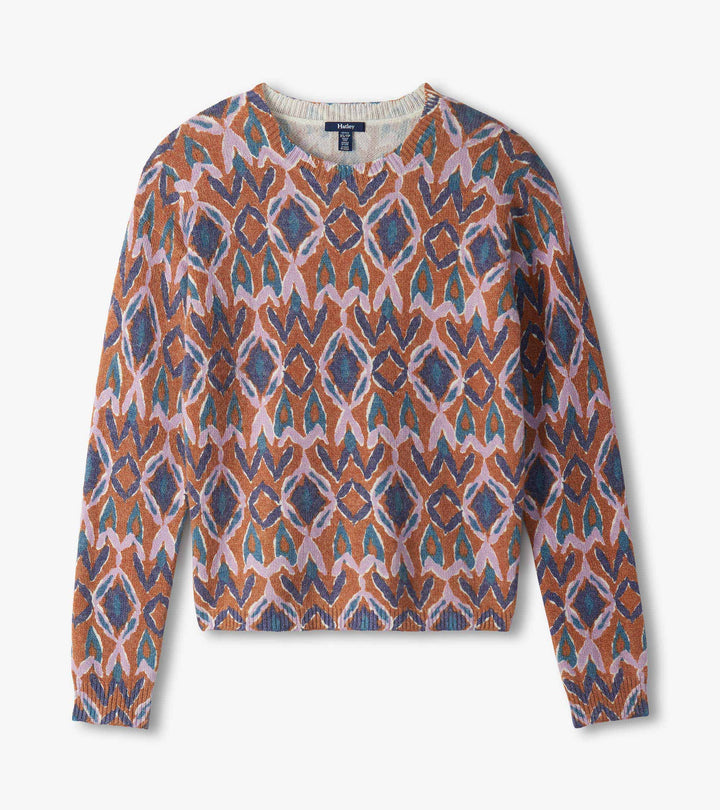 Geometric Print Cotton-Blend Sweater