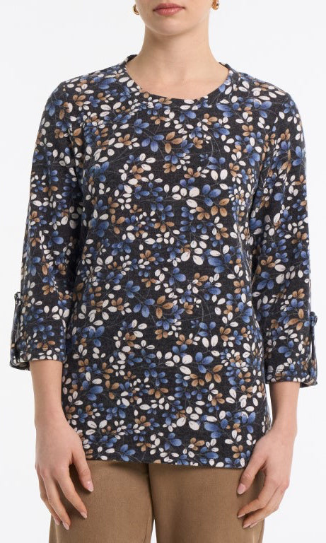 Floral Print Bell Sleeve Top