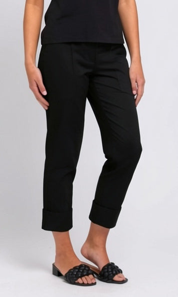 Cuffed Ankle-Length Stretch Pants