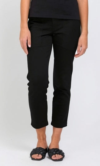 Cuffed Ankle-Length Stretch Pants