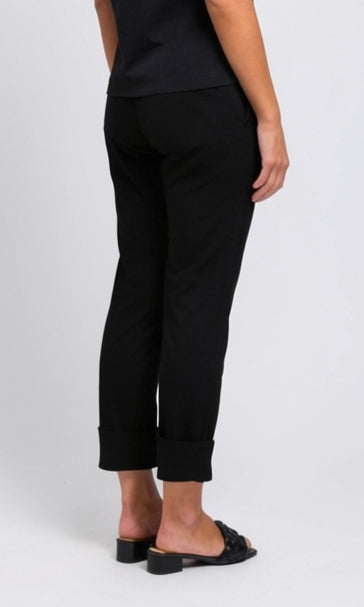 Cuffed Ankle-Length Stretch Pants