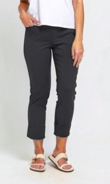 Cuffed Ankle-Length Stretch Pants