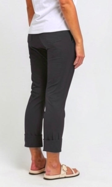 Cuffed Ankle-Length Stretch Pants