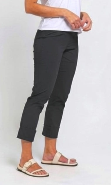 Cuffed Ankle-Length Stretch Pants