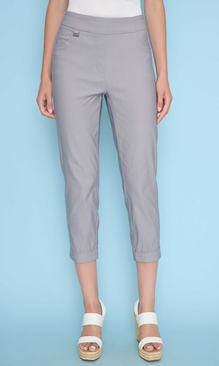Cuffed Hem Pull-On Cropped Pant
