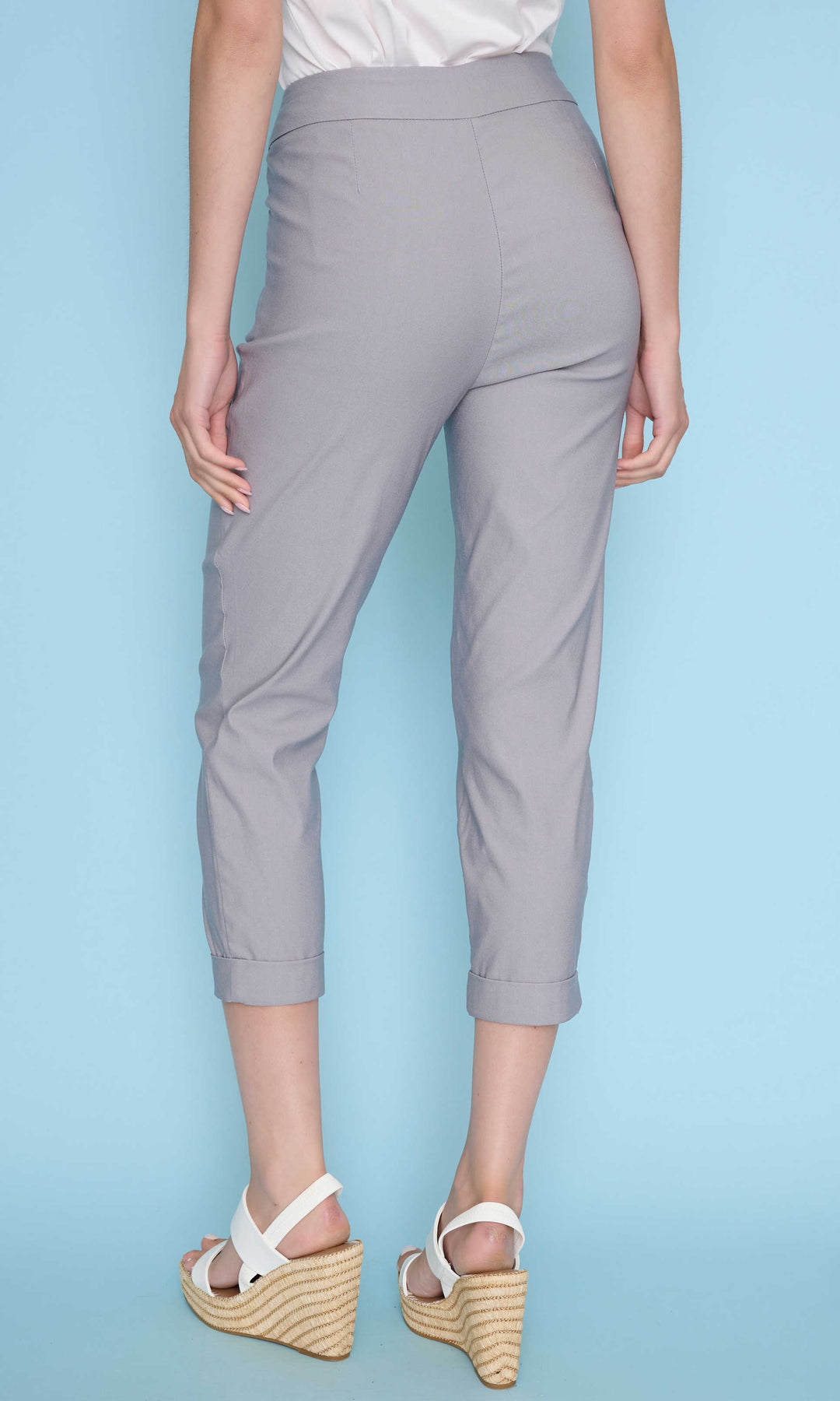 Cuffed Hem Pull-On Cropped Pant
