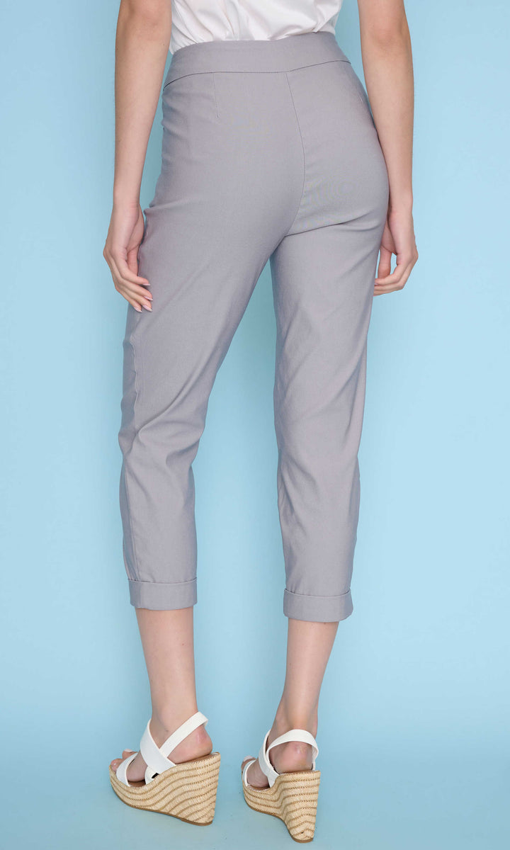 Cuffed Hem Pull-On Cropped Pant