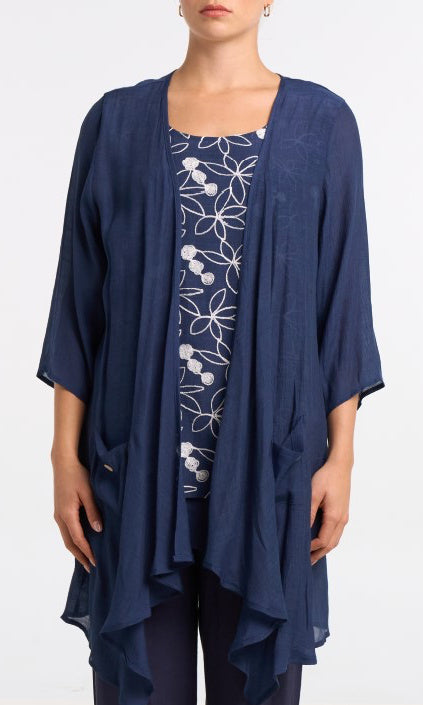 Lightweight Open Front Overlay Cardigan