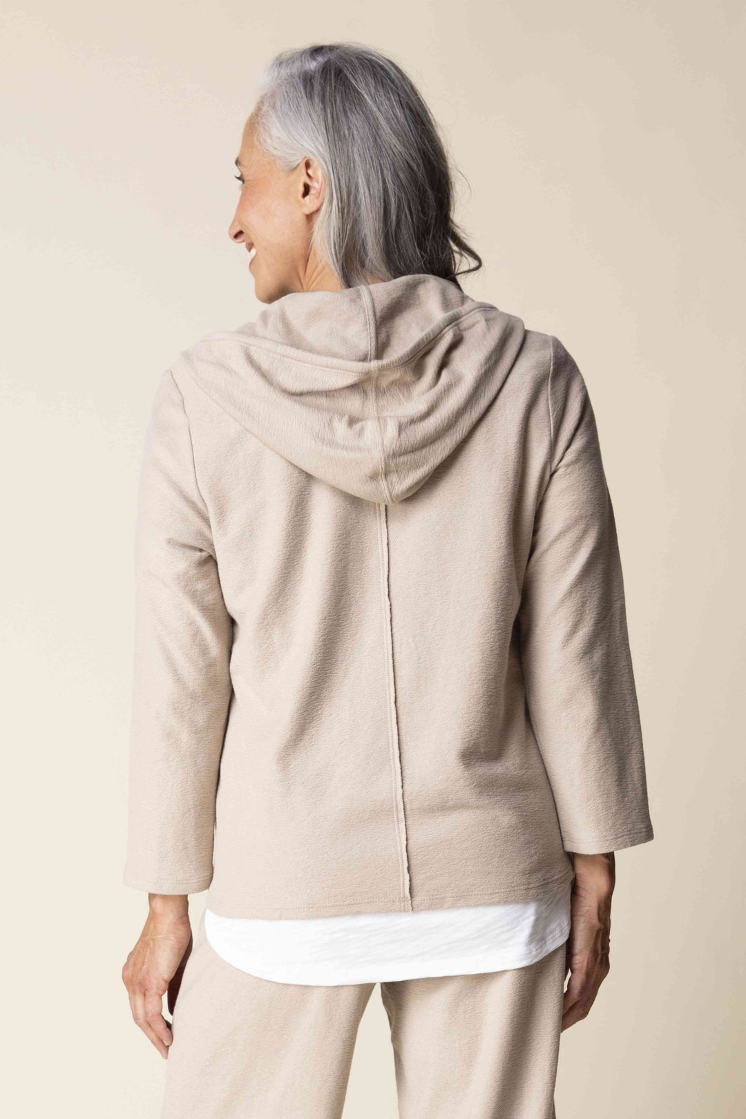 Soft Knit Hooded Lounge Jacket