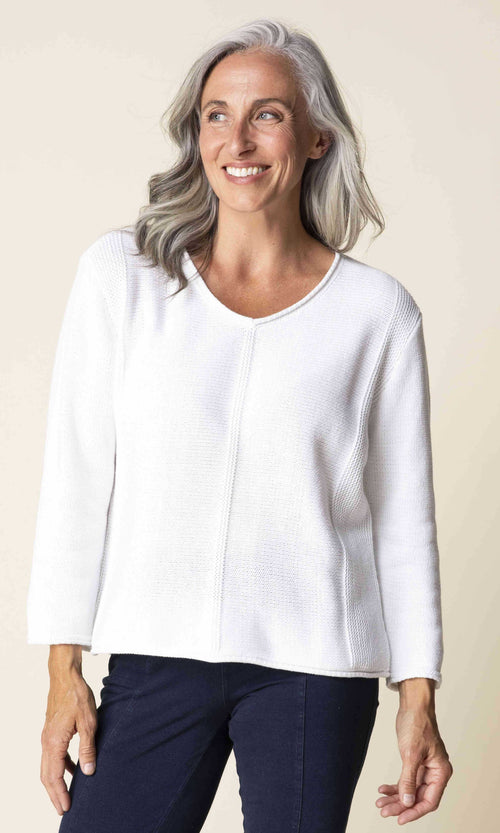 Textured Knit Lightweight Sweater