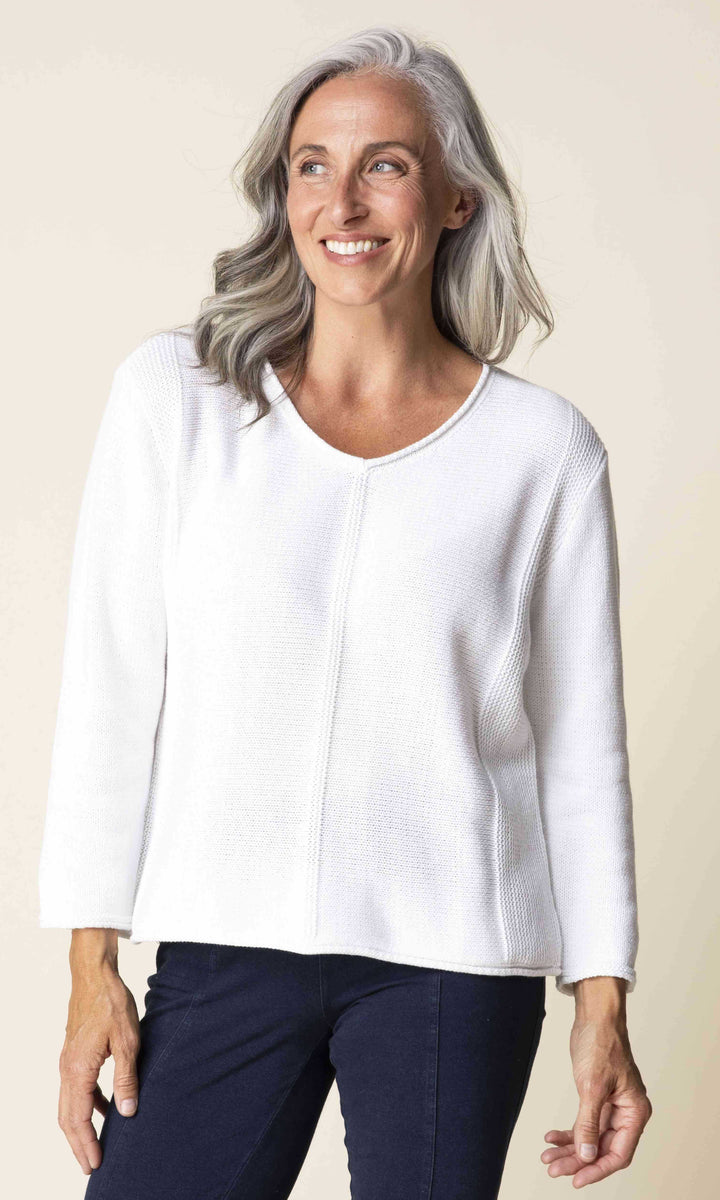 Textured Knit Lightweight Sweater