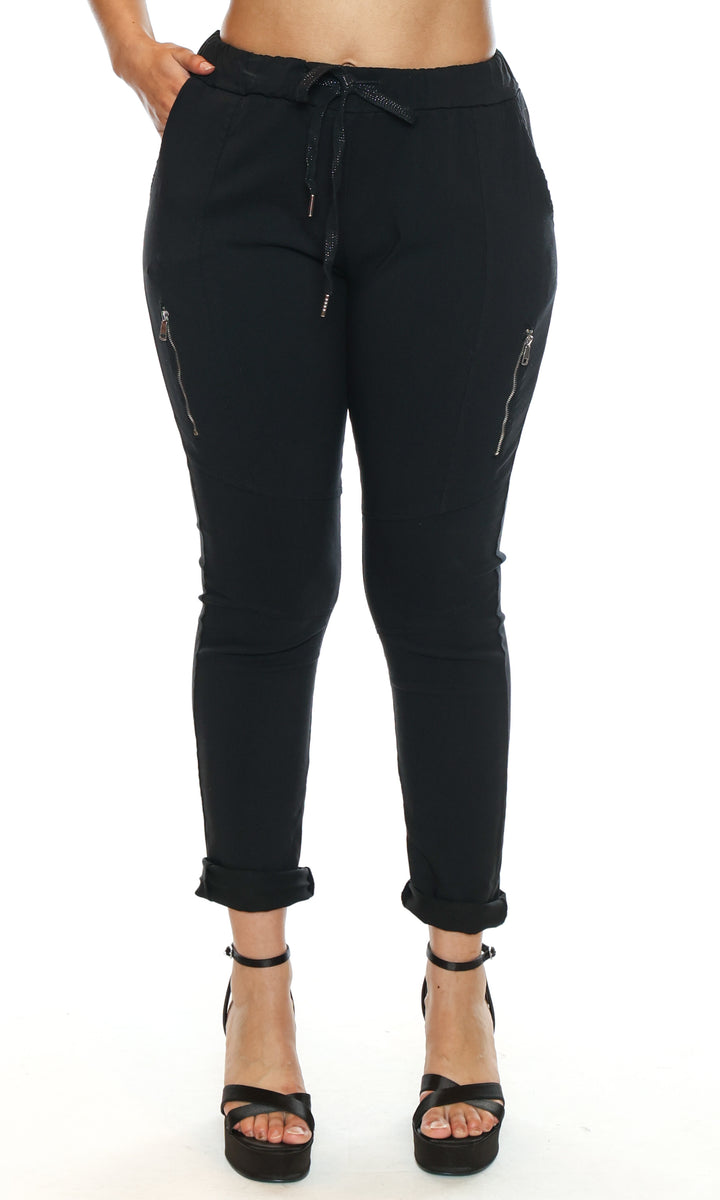 Zip Pocket Pull-On Pants