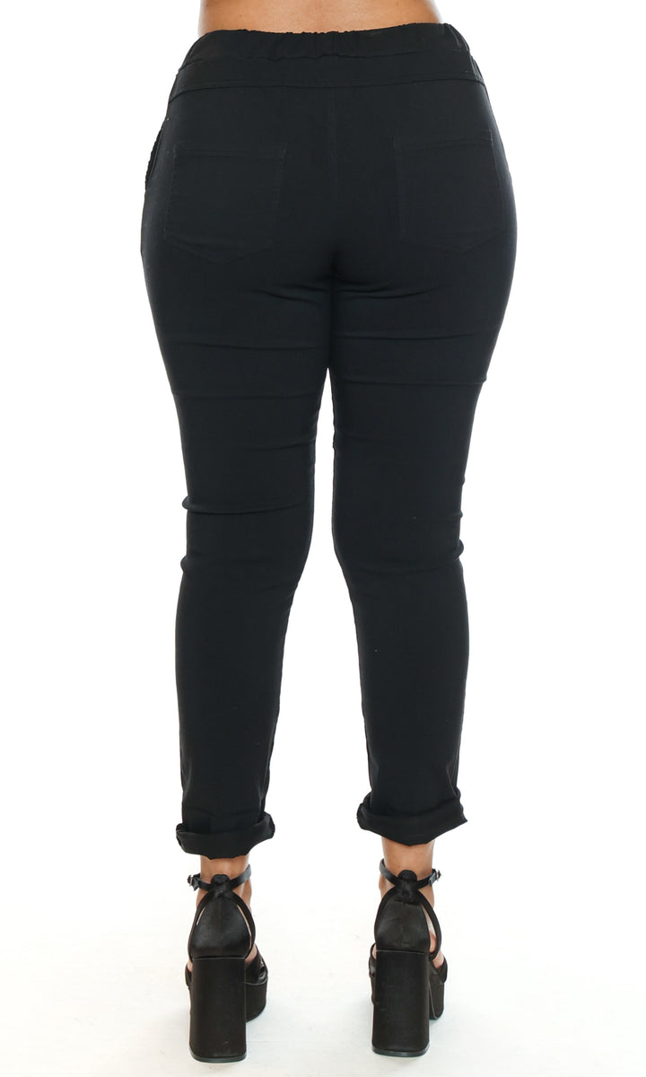 Zip Pocket Pull-On Pants