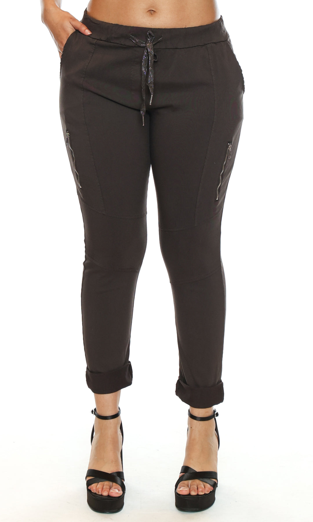 Zip Pocket Pull-On Pants
