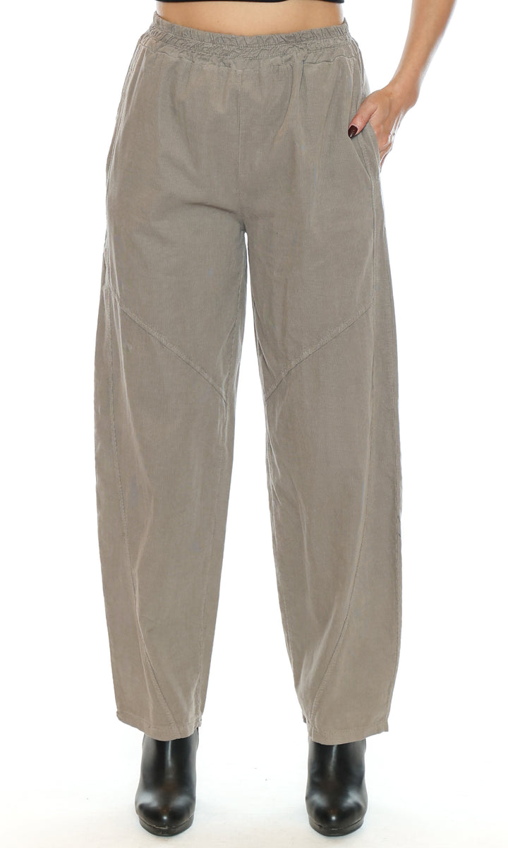 Cotton Barrel Leg Pants
