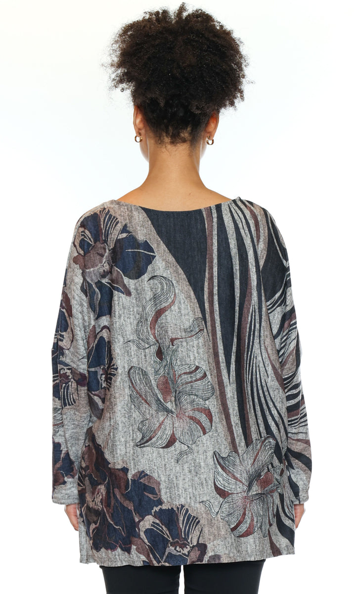 Floral Print Asymmetrical Top
