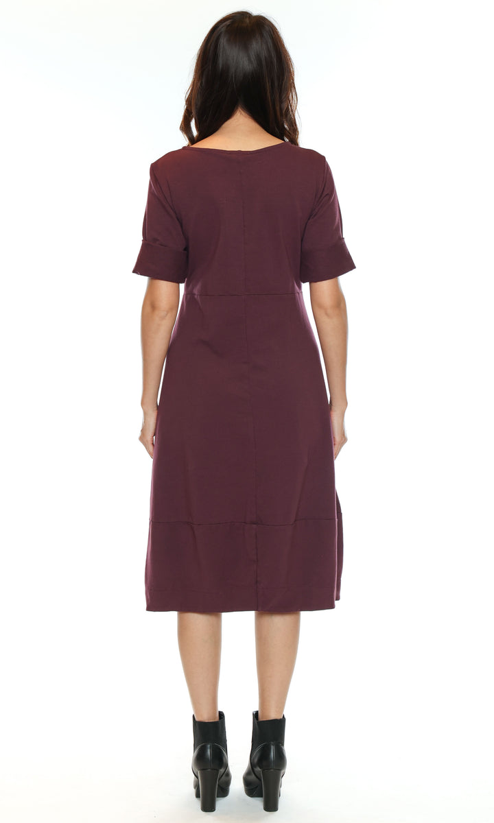 Cotton Blend Bubble Hem Dress