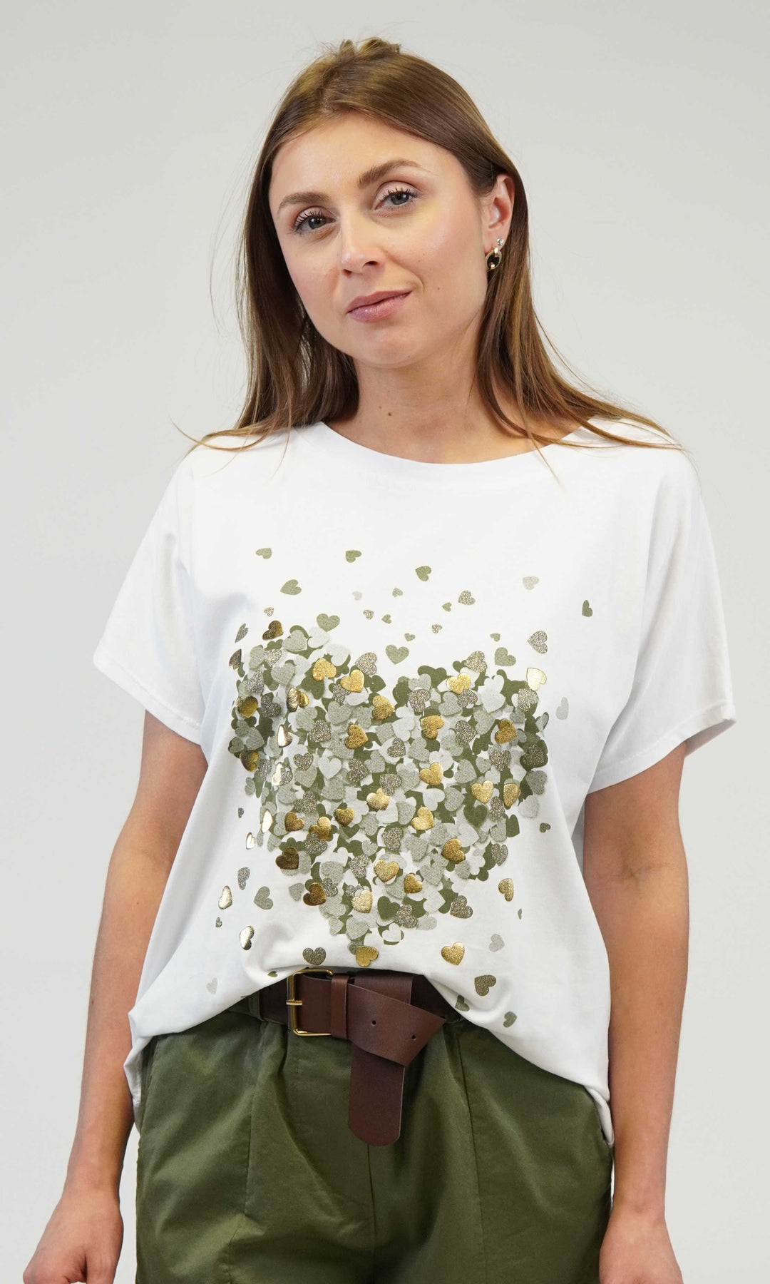 Foil Heart Graphic Short Sleeve Tee