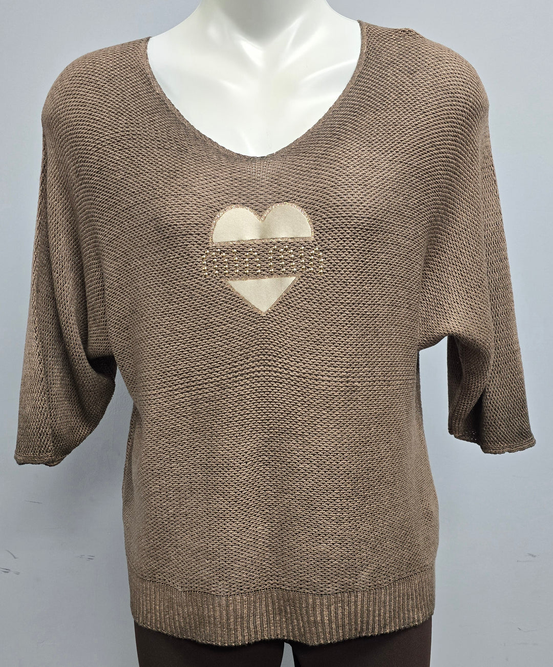 Heart Detail Knit Top