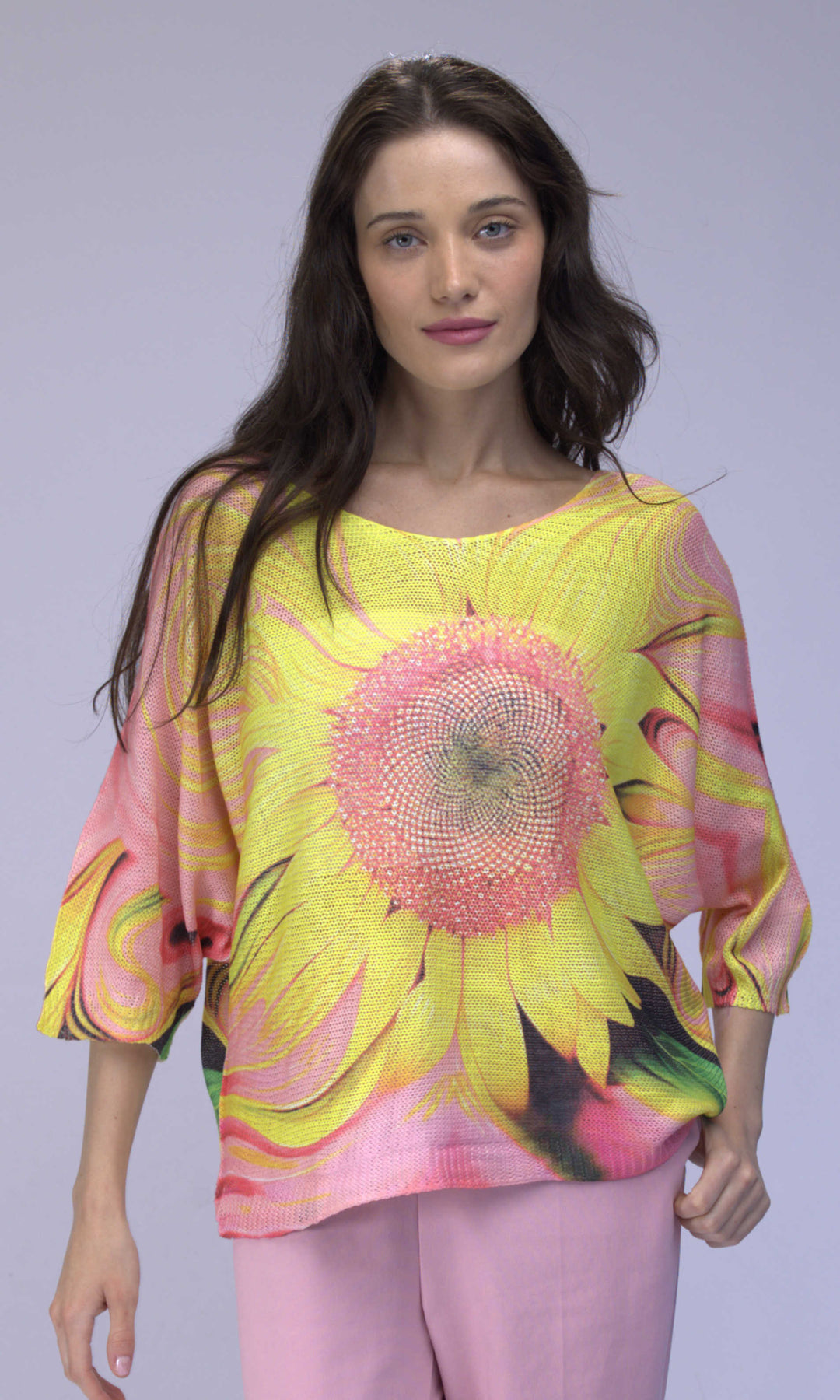 Sunburst Floral Knit Top