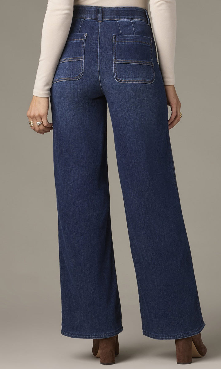 Whitney Patch Pocket Wide Leg Jeans