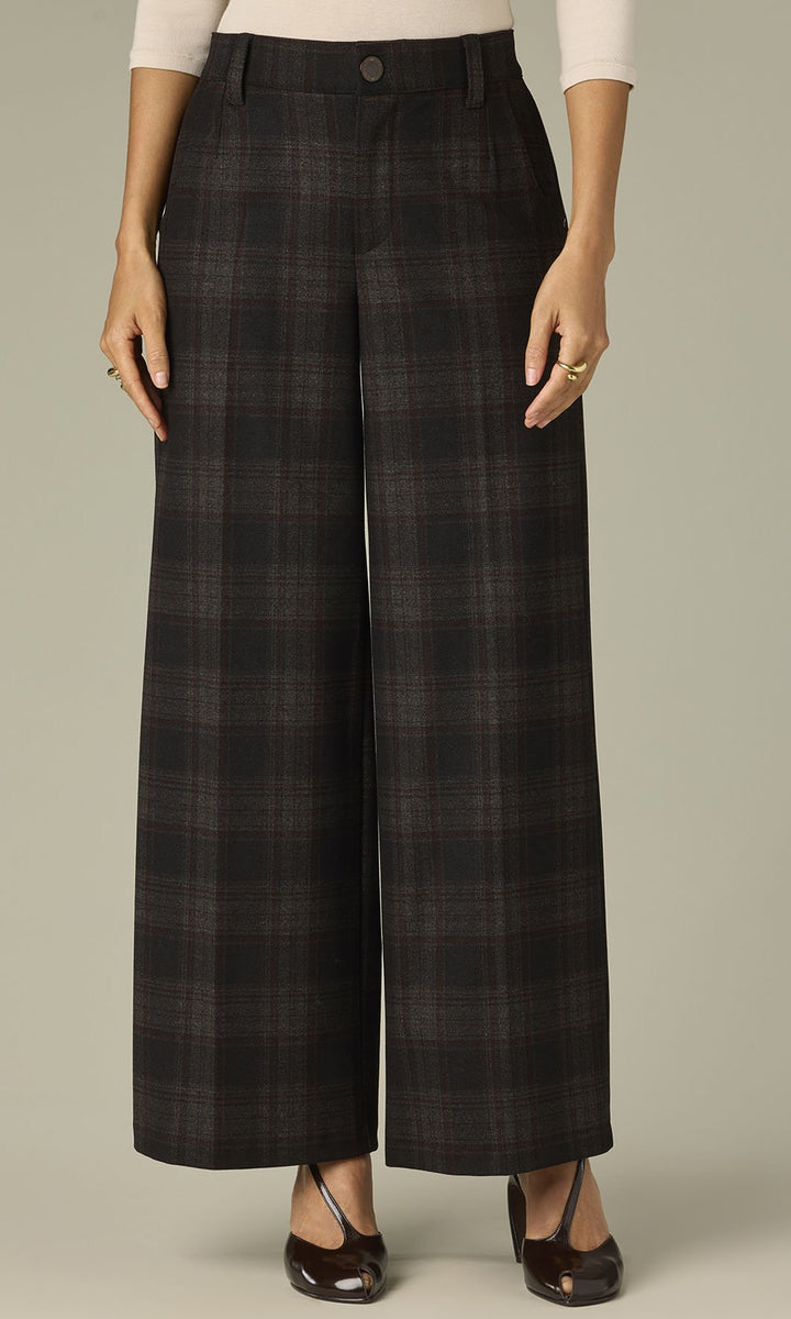 Whitney Plaid Wide Leg Trousers